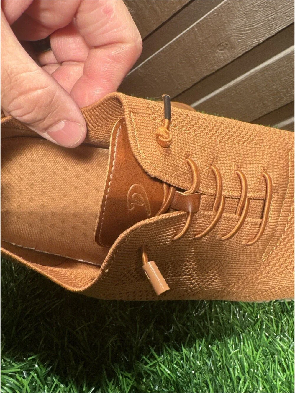 Men’s Brown Oxford Breathable Mesh Walking Business Casual Size 12
